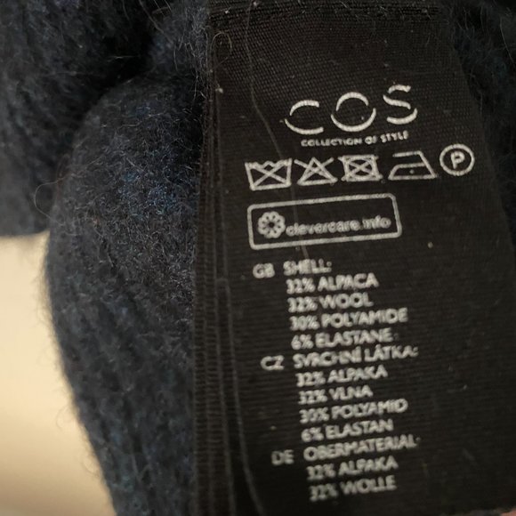 COS Navy Blue Wool Sweater size M - Picture 7 of 7